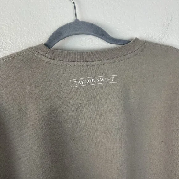 Taylor Swift Crew The Tortured Poets Department Crew Neck L Oversized Neutral - Picture 6 of 6